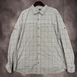 REI Shirt Mens 2XL Plaid‎ Outdoors Button Up Long Sleeve Performance Hiking